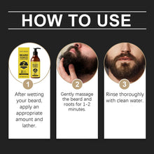 Load image into Gallery viewer, Natural Plant Extract Hair Care Set For Men 2in1 Shampoo&Care Oil&Balm Beard Kit Refreshing Smoothing Soften Beard Care - A minha loja