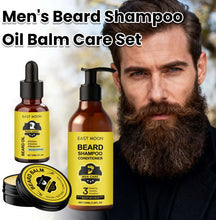 Load image into Gallery viewer, Natural Plant Extract Hair Care Set For Men 2in1 Shampoo&Care Oil&Balm Beard Kit Refreshing Smoothing Soften Beard Care - A minha loja