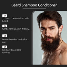 Load image into Gallery viewer, Natural Plant Extract Hair Care Set For Men 2in1 Shampoo&amp;Care Oil&amp;Balm Beard Kit Refreshing Smoothing Soften Beard Care - A minha loja
